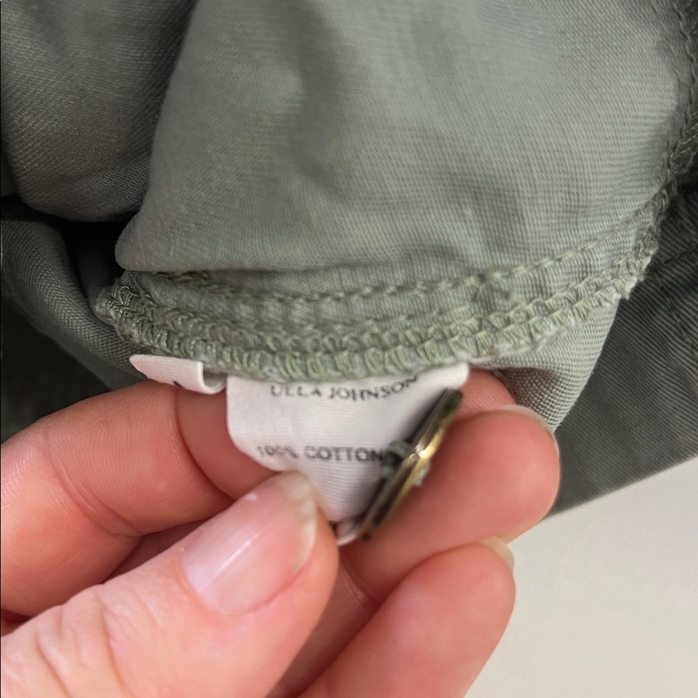Ulla Johnson Carter Cotton Twill Shorts in Sage Like New Size 4 - Picture 9 of 11